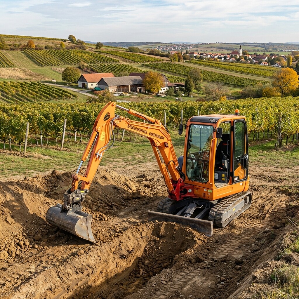 Baggerarbeiten Bezirk Gänserndorf - Professionelle Minibaggerarbeiten und Erdarbeiten