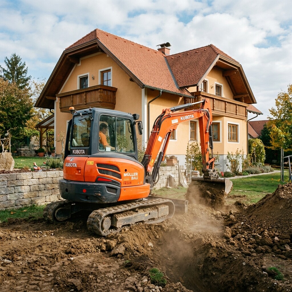Baggerarbeiten Traiskirchen - Professionelle Minibaggerarbeiten und Erdarbeiten