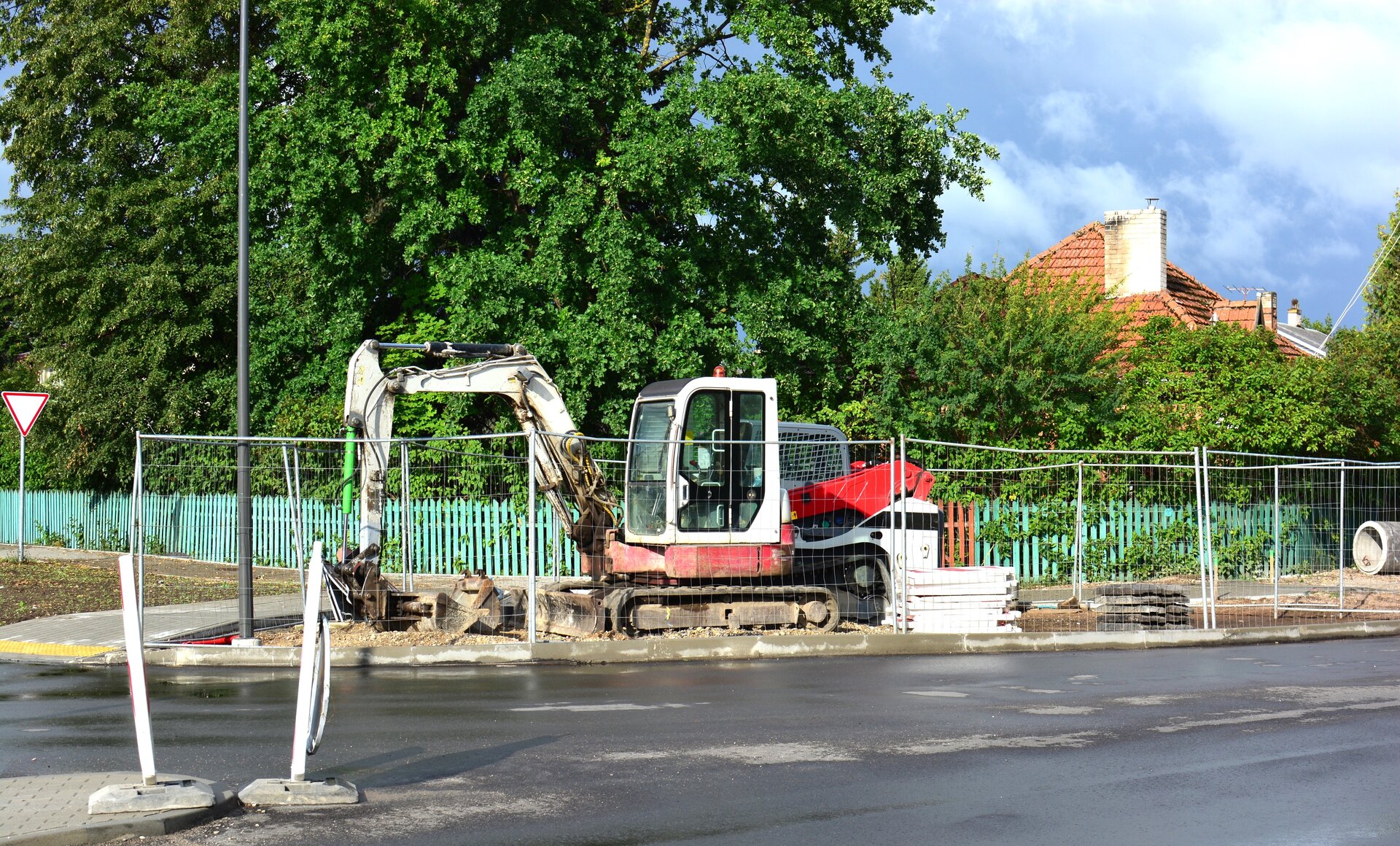 Baggerarbeiten in Wien Floridsdorf