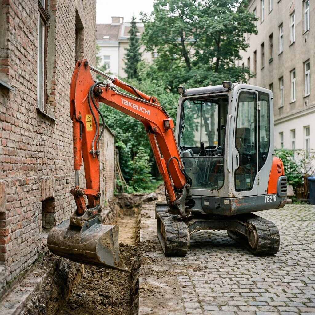 Baggerarbeiten in Wien Rudolfsheim-Fünfhaus