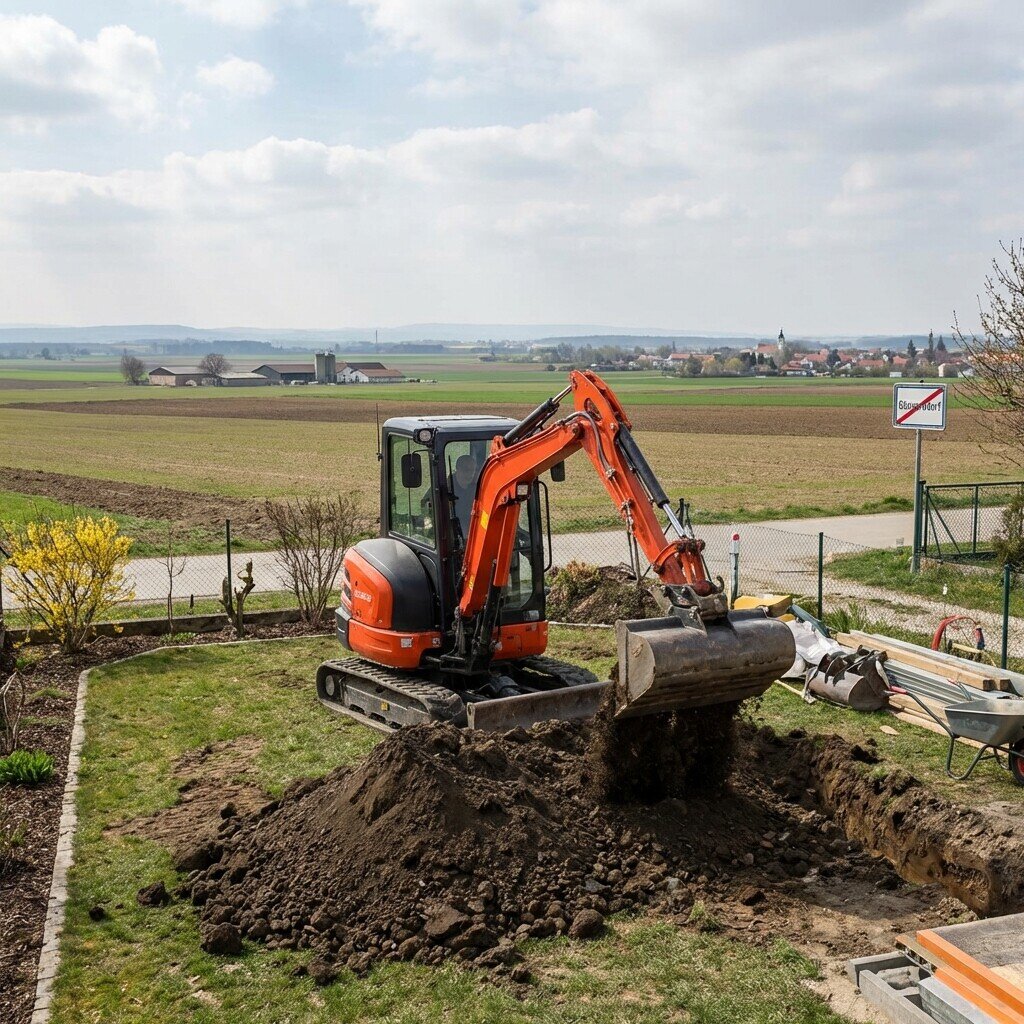 Baggerarbeiten in Gänserndorf und Umgebung