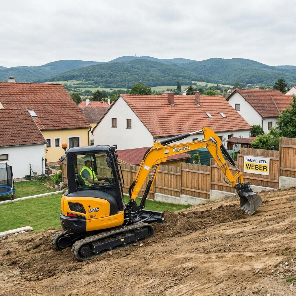 Baggerarbeiten in Hornstein und Umgebung