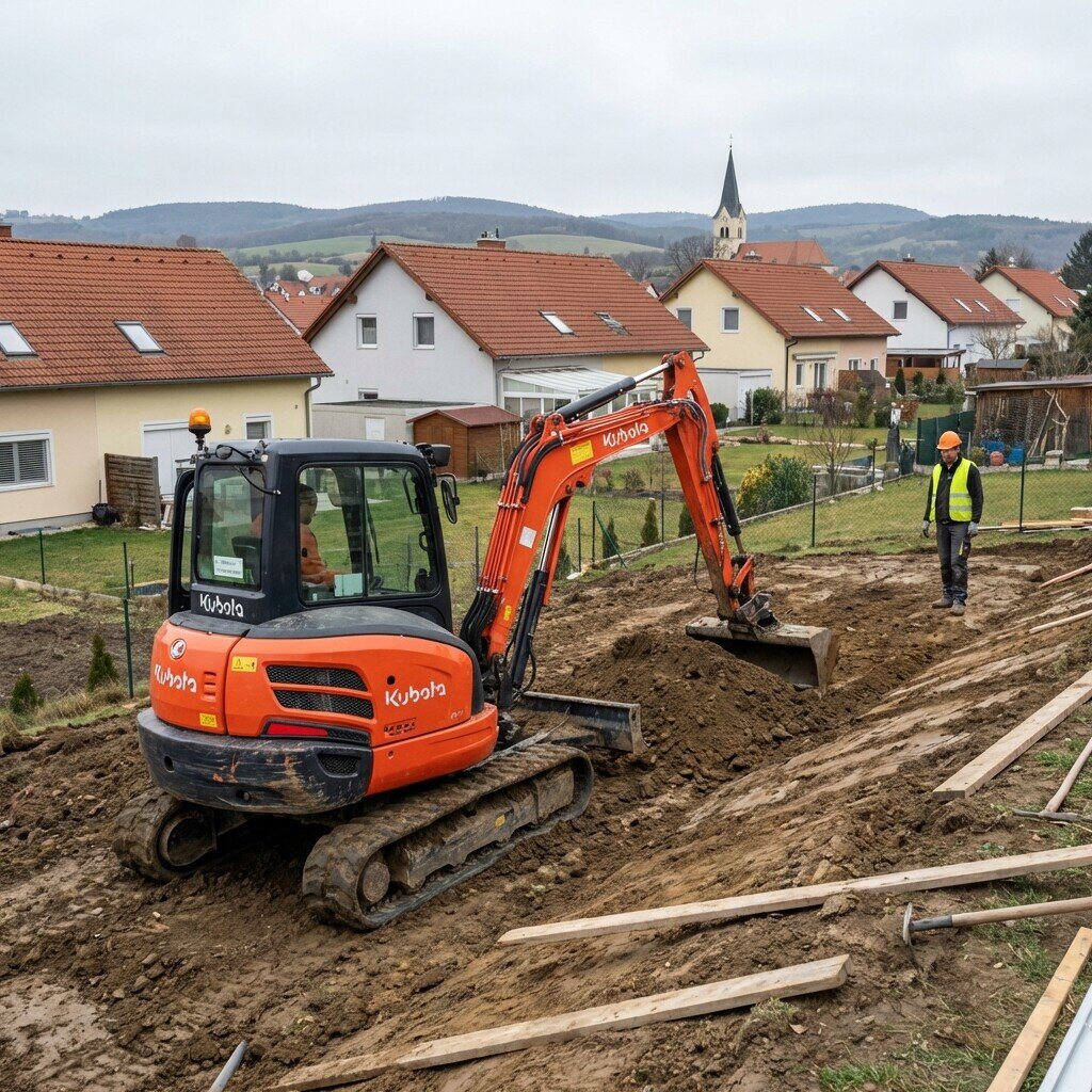 Baggerarbeiten in Mattersburg und Umgebung