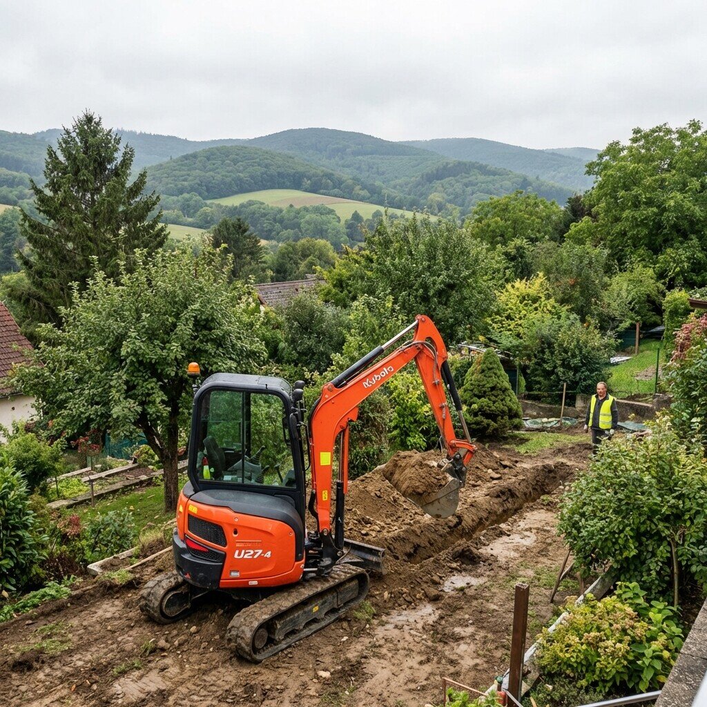 Baggerarbeiten in Mauerbach und Umgebung