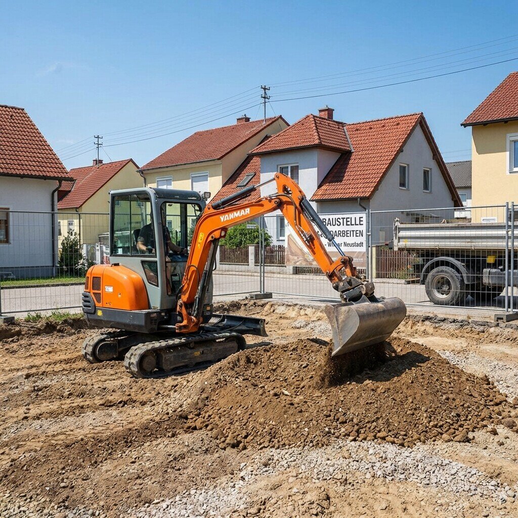 Baggerarbeiten in Wiener Neustadt und Umgebung