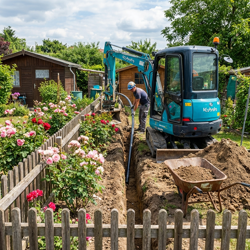Baggerarbeiten im KGV Helgoland