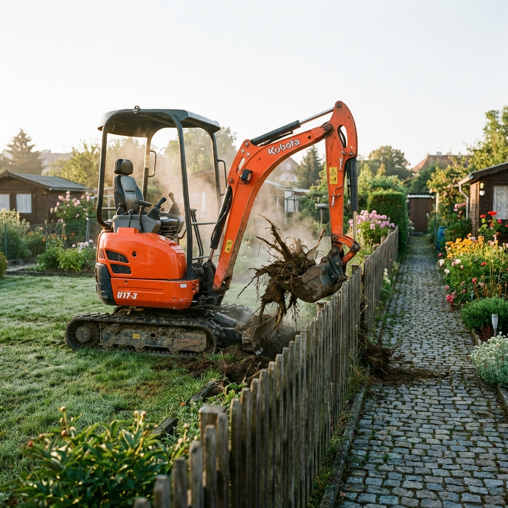 Baggerarbeiten im KGV 80er Linie