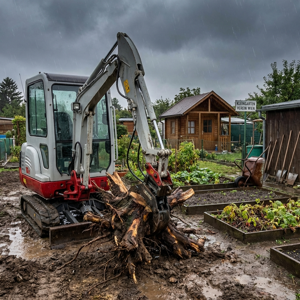 Baggerarbeiten im KGV An der Rehlacke