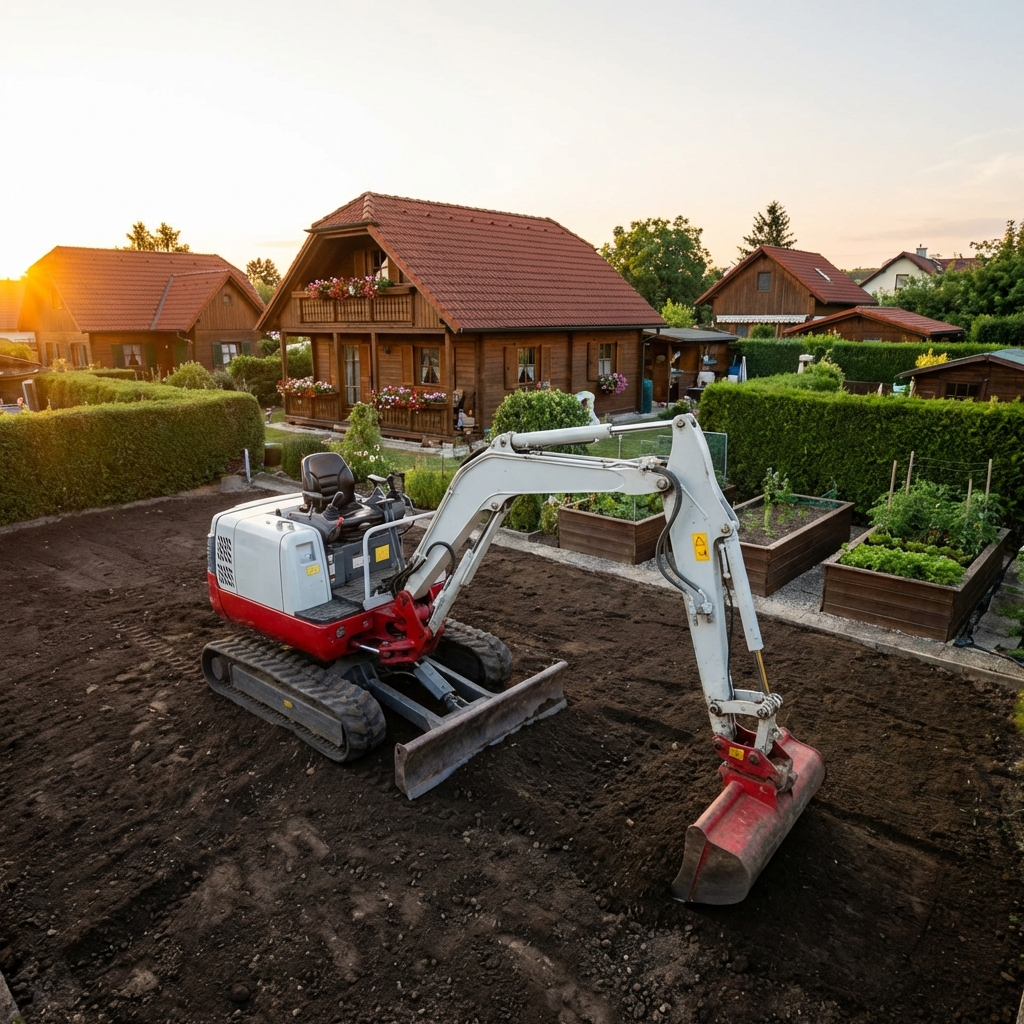 Baggerarbeiten im KGV Am Schilf