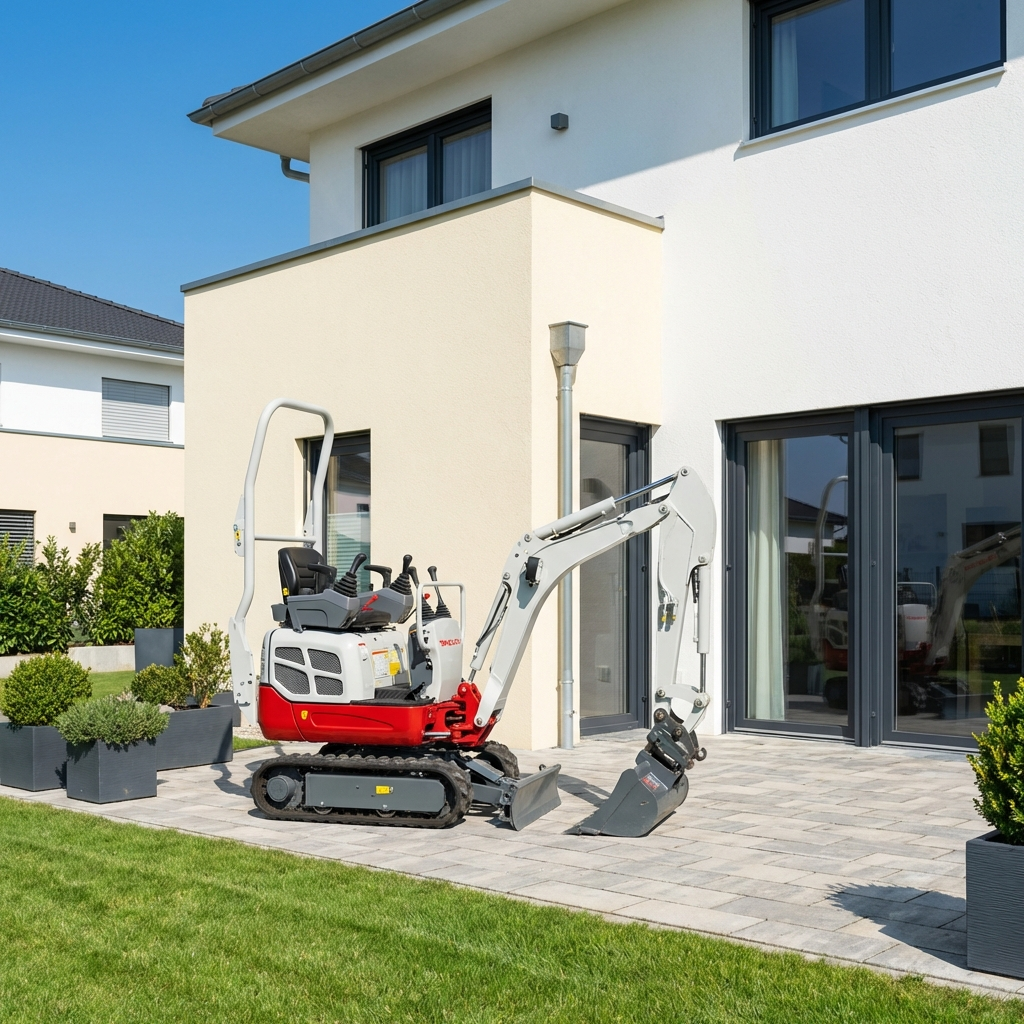 Erdarbeiten in der Kleingartenanlage