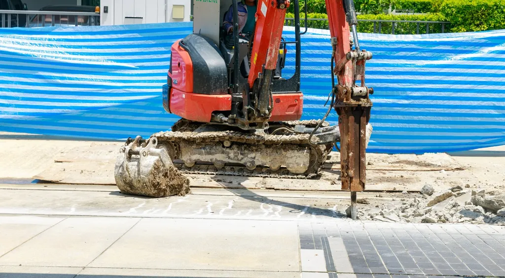 Beton entfernen im Garten