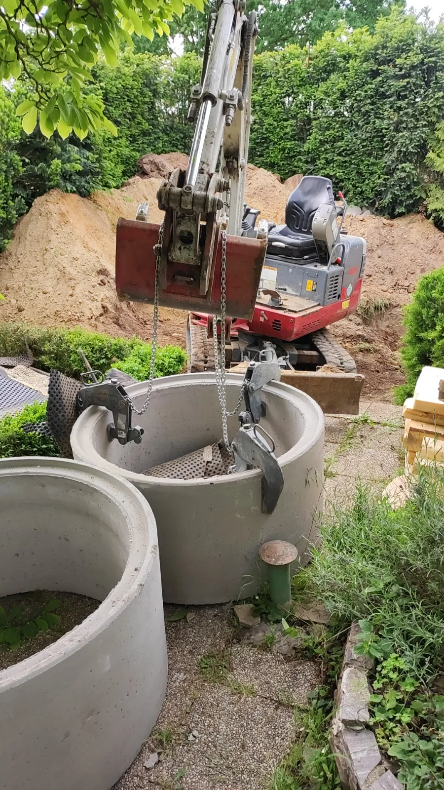 Sickerschacht Baugrube