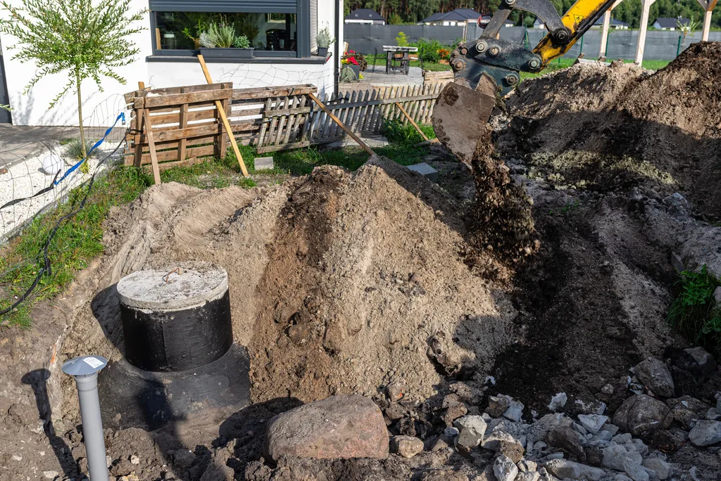 Regenwasserzisterne vergraben